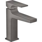 Hansgrohe Metropol - Смесител за мивка с Push-Open изпразнител, четкан черен хром 32507340 (32507340)