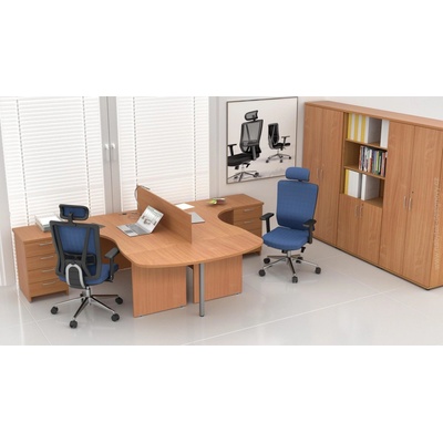 NABYTOK-DIZAJNOVY.SK ZE 2.12P 11 Zostava kancelárskeho nábytku Komfort 2.12 buk