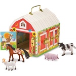 Melissa & Doug - Дървена играчка - Обор с животни
