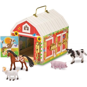 Melissa & Doug - Дървена играчка - Обор с животни