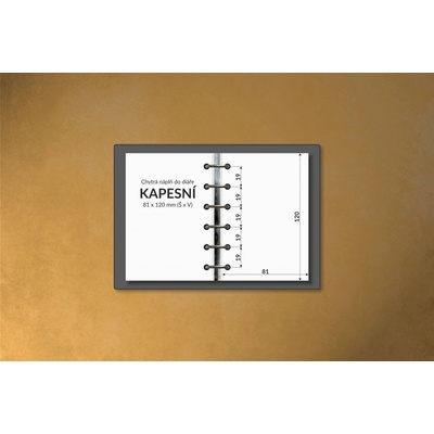 myonlymy Chytrá náplň do diáře Kapesní 81 x 120 mm 6 kroužků