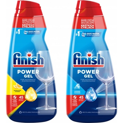 Finish Sada Gél na umývanie riadu v umývačke riadu Original & Citrón 2 x 900 ml