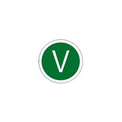 Samolepící štítek " V "