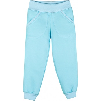 Dětské tyrkysové tepláčky zateplené