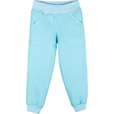 Dětské tyrkysové tepláčky zateplené