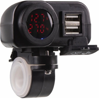 Nabíjačka USB STU 34708 s voltmetrom na motocykel