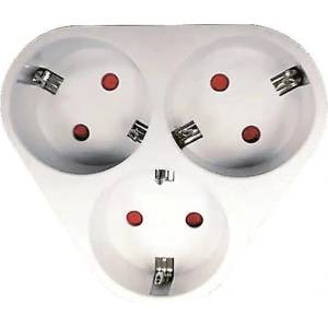 Eurolamp АДАПТЕР 3 ГНЕЗДА С ДЕТСКА ЗАЩИТА БЯЛ eurolamp (5207227022807)