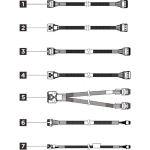 Lenovo Кабелен комплект Lenovo ThinkSystem SR650/a V4, Mini-SAS HD/SlimSAS x8, 900mm/1020mm - 4X97B04117 (4X97B04117)