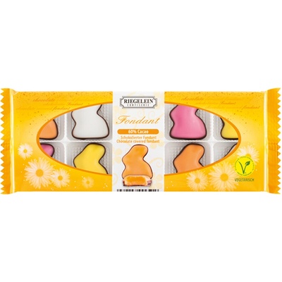Riegelein Velikonoční zajíčci z fondánu v hořké čokoládě 150 g