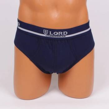 Image 1 of Памучен слип в тъмносин цвят с надпис на ластика