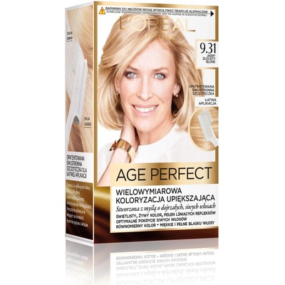 LOreal Paris Age Perfect Barva na vlasy 9.31 Světlá zlatá blond, 180 ml