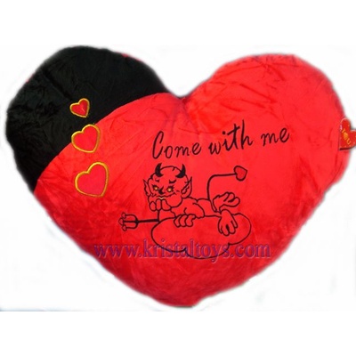Плюшено сърце с дяволче с малки сърца 81650
