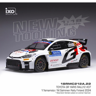 IXO Toyota GR Yaris Rally2 Rally Finland 2024 37 Yamamoto Salminen 1:18