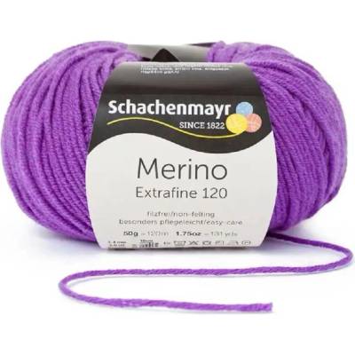 Schachenmayr Merino extrafine 120 Fialová 147