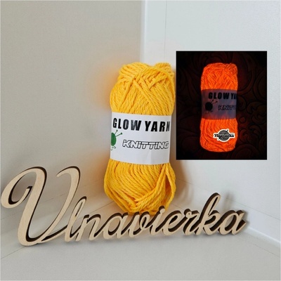 GLOW YARN priadza svietiaca v tme GP542 oranžová