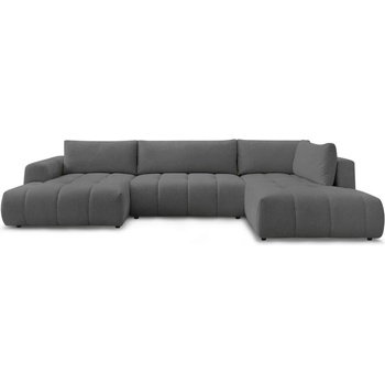 Bobochic Тъмносив сгъваем/с място за съхранение ъглов диван (десен ъгъл/U форма) Fuji - Bobochic Paris (106564)