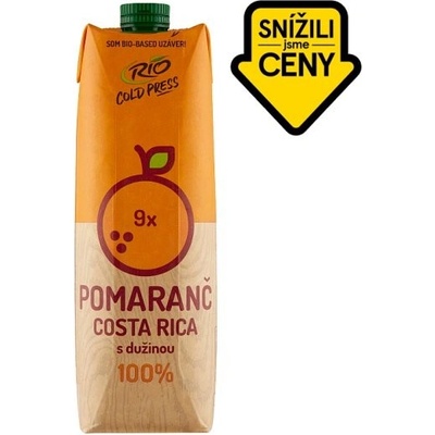 Rio Cold Press 100% pomerančová šťáva s dužninou 1 l