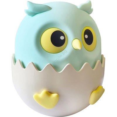 Polux LED RGBW Димируем детски докосване лампа LED/1W/5V USB 1200 mAh бухал син (SA2191)