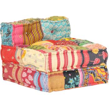 Image 1 of vidaXL Модулен пуф, пачуърк, текстил (287702)