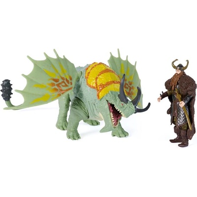 DreamWorks Фигури DreamWorks Dragons - How to Train Your Dragon, Trial of Flame, Rumblehorn and Stoick (6075559)