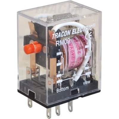 Miniatúrne relé TRACON 24V DC / 2xCO, (3A, 230V AC / 28V DC)