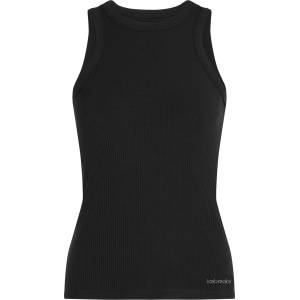 Icebreaker Дамски потник с широка презрамка Icebreaker Women's Merino Rib Lotus Tank Tank top - Black (916-3911-0113)