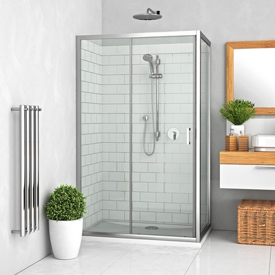 Roth LLD2+LLB Obdélníkový sprchový kout 120x70 cm, posuvné, Brillant / Intimglass, LLD2/1200_LLB/700_br_ig