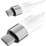 AVAX cb317 glowy 2 м 60w usb-c бял кабел за бързо зареждане avax_cb317 (avax_cb317)