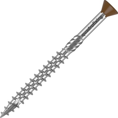 Hnedé nerezové skrutky 4,0–5,0 mm (200 ks + bit) QUADROFIX BROWN