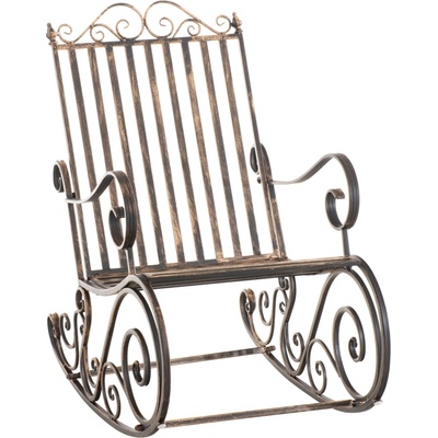 Design-Shop Kovové houpací křeslo Smile Bronzová