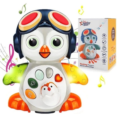Raya Toys Бебешко интерактивно пингвинче Raya Toys - Rocking Penguin, с музика и звуци (503125182)
