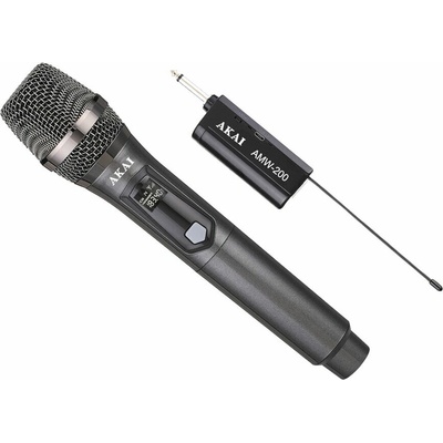 AKAI AMW 200 32 bit. ID pilotní technologie kardioidní polární charakteristika lithiová baterie USB C nabíjení