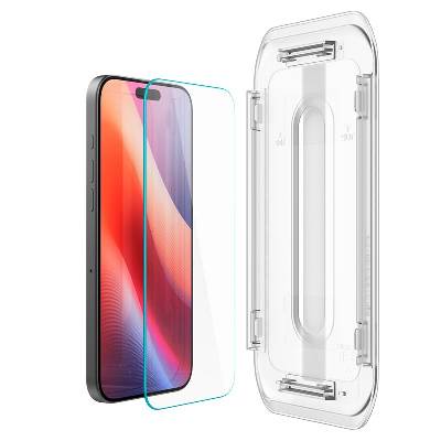 Калено стъклено защитно покритие за дисплея на iPhone 16 Pro Max, iPhone 17 Pro Max (прозрачен) - Spigen Glas. tR EZ Fit Tempered Glass 1pc (bulk) (AGL07907)