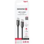 SWISSTEN Textile USB-C / USB-C 2 m Цвят: черен