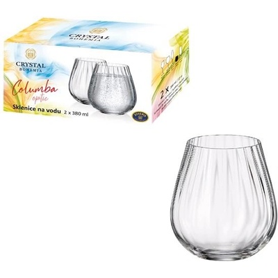 Crystal Bohemia COLUMBA OPTIC SKLENICE NA WHISKY 2 x 380 ml