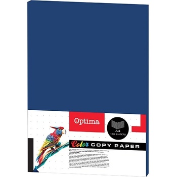 Optima Цветна копирна хартия OPTIMA A/4 80 g тъмно синьо 100 листа/пакет 130073 (130073)