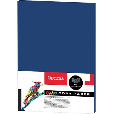 Optima Цветна копирна хартия OPTIMA A/4 80 g тъмно синьо 100 листа/пакет 130073 (130073)