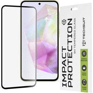 Techsuit Протектор за Samsung Galaxy A35 5G / A55 5G / M35 - 111D Full Cover / Full Glue Glass - Черен