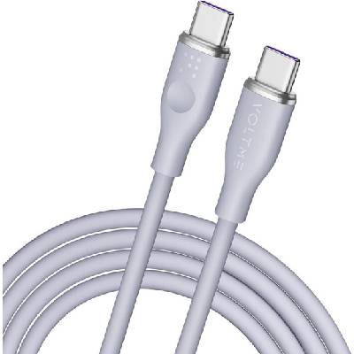 Powerlink Moss кабел за зареждане и данни - USB-C към USB-C - 1, 8 м - лавандула (84021)