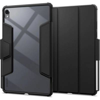 Spigen Air Skin Pro puzdro pre Samsung Tab S11 5G / Tab S11 WIFI so stojanom, aktívne puzdro typu FLIP s efektom ECO kože, držiak na stylus, Čierne ACS10216