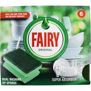  Fairy Гъби за съдове 6бр (2929)