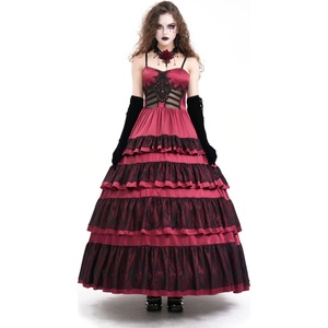 Devil fashion дамска рокля DEVIL FASHION - Red Gothic Sexy Retro - SKT22402