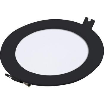 Rabalux Shaun2, indoor round recessed lamp, black plastic lamp with white plastic shade, 6W, with shade: 420lm, without shade: 6 (71241)