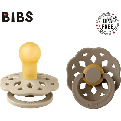 Bibs Boheme přírodní kaučuk 2ks vanilla dark oak
