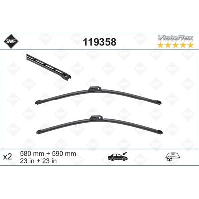 SWF se spojlerem VisioFlex - 590+580 mm 119358