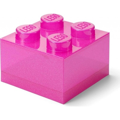 LEGO® úložný box 4 s víkem třpitivá růžová – Zbozi.Blesk.cz