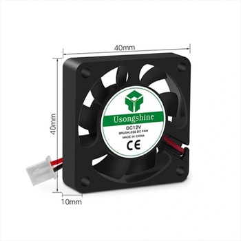 Usongshine Вентилатор 40х40x10mm 12V / 24V 7000RPM 20dba 2 Пина за 3Д Принтери