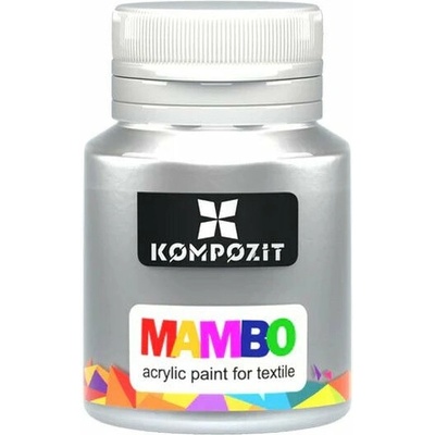 Mambo metalická farba na textil a kožu 20 ml 53 strieborná