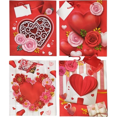 Darčeková taška Hearts 18x21x8cm