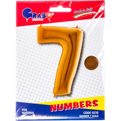 GRABO fóliový balónek ČÍSLICE ZLATÁ 7 102cm,40" nafukovací